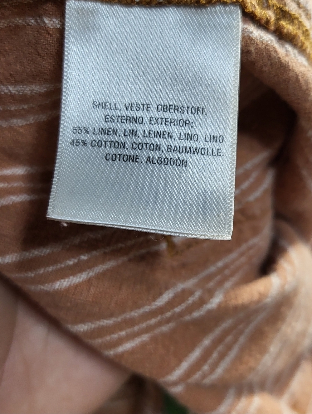 Anthropologie Tan & White Striped Drawstring Joggers with Pockets - Picture 10 of 11
